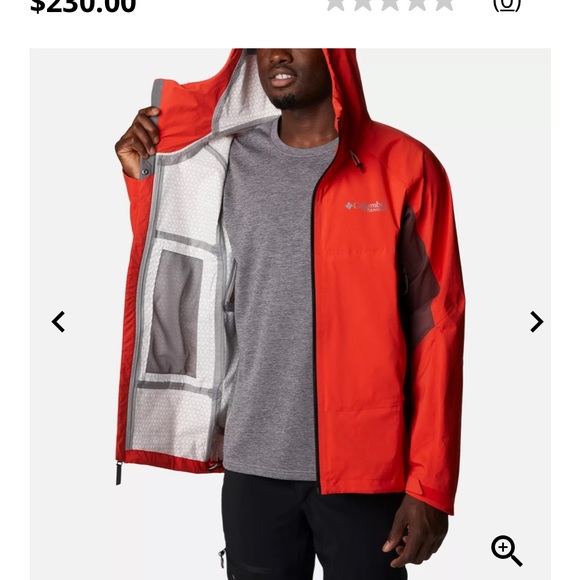 NWT Columbia Men’s Mezama Trail Shell size XXLarge color Spicy, light rai… - Picture 8 of 9